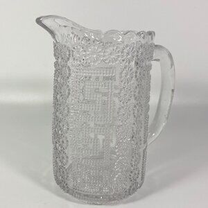Vintage Stunning  Federal Glass Pitcher 6 inches High MCM